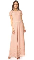 Red Valentino Wide Leg Embroidered Jumpsuit