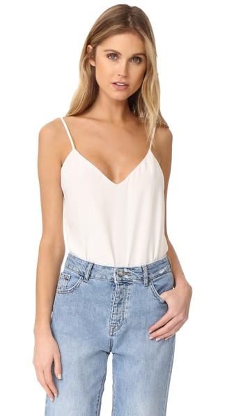L Agence Jane Spaghetti Silk Cami