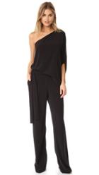 Halston Heritage Asymmetrical Wide Leg Jumpsuit