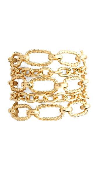 Adia Kibur Layered Chain Bracelet - Gold