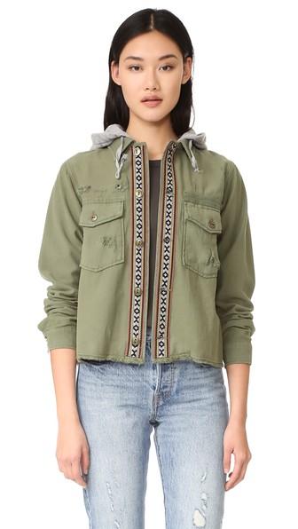 Free People Weekend Wanderer Military Jacket