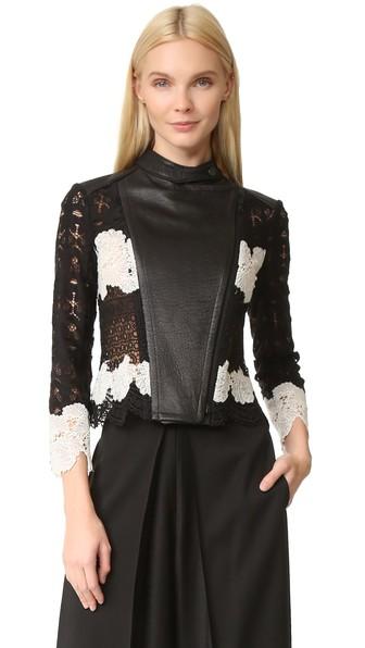 Yigal Azrouel Lace Moto Jacket