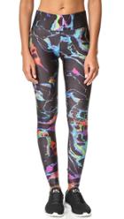 Terez Black Oil Spill Tall Band Pants