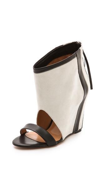 Iro Sattley Contrast Wedge Sandals - Black/white