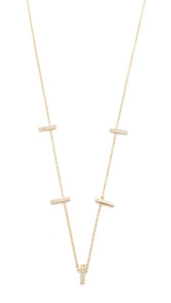 Zoe Chicco Bars Curves Short Station Necklace