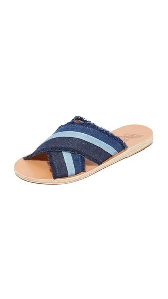 Ancient Greek Sandals Thais Denim Slides
