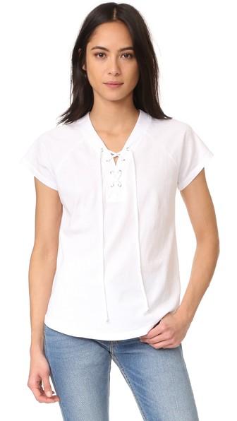 Sundry Lace Up Tee