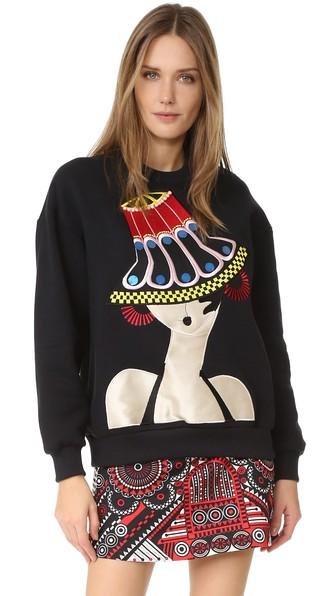Holly Fulton Embroidered Oversized Sweatshirt