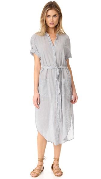 Xirena Alexa Pinstripe Button Down Dress
