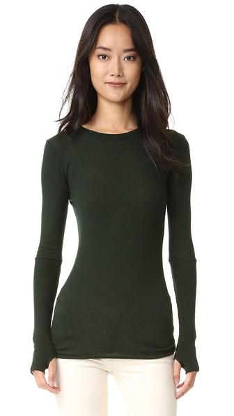 Enza Costa Cashmere Cuffed Crew Top