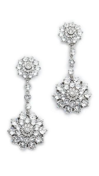 Oscar De La Renta Classic Jeweled Drop Earrings