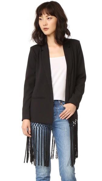 Bb Dakota Aldred Fringe Blazer