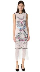 Yigal Azrouel Sleeveless Floral Embroidery Dress