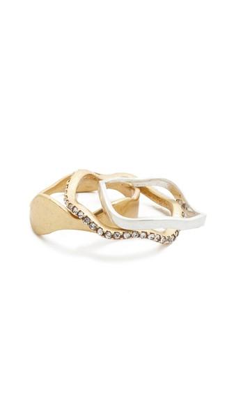 Madewell Wave Ring Stack