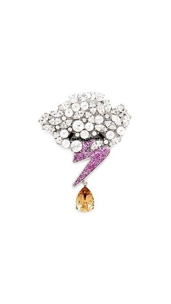 Marc Jacobs Strass Cloud Bolt Brooch