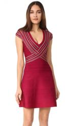Herve Leger Noa V Neck Dress