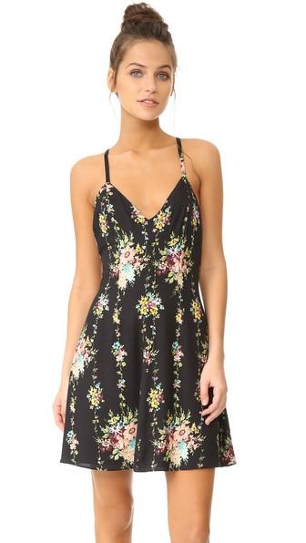 Alice Olivia Alves Cross Back Flare Dress