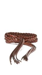 Rebecca Minkoff Flat Leather Belt With Knotted Tassels