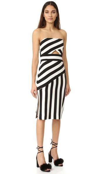 Milly Stripe Strapless Dress