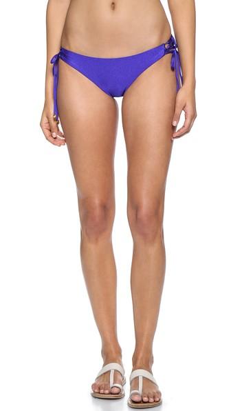 Shoshanna Blue Lace Up Bikini Bottoms