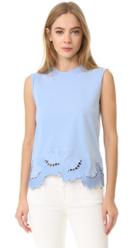 Victoria Victoria Beckham Embroidered Sleeveless Tee