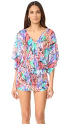 Luli Fama Gorgeous Chaos Cabana V Neck Dress