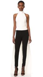 Monique Lhuillier Sleeveless Top With Train