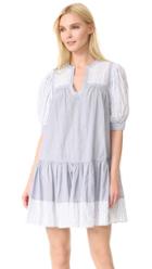 La Vie Rebecca Taylor Short Sleeve Mixed Stripe Dress
