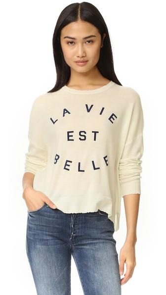 Sundry La Vie Crew Neck Sweater