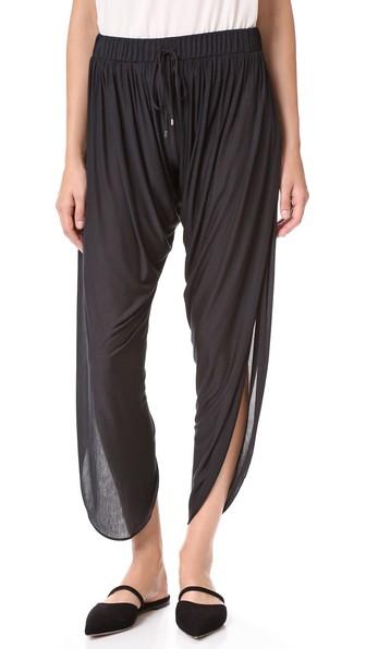 Haute Hippie Draped Jersey Harem Pants