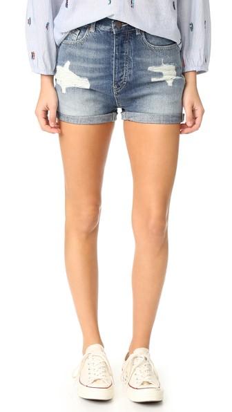 Scotch Soda Maison Scotch Ocean Reflection High Waist Shorts