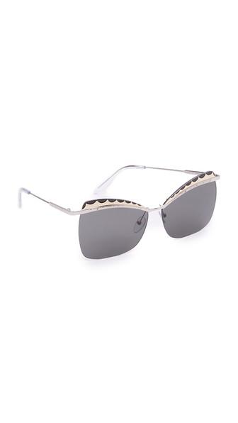 Alexander Mcqueen Rimless Butterfly Sunglasses