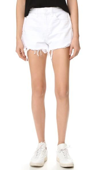 Denim X Alexander Wang Bite White Scratch Shorts