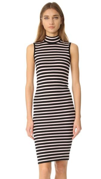 Atm Anthony Thomas Melillo Modal Rib Sleeveless Stripe Dress