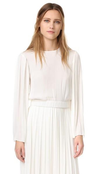 Elizabeth And James Ava Pleated Sleeve Blouse