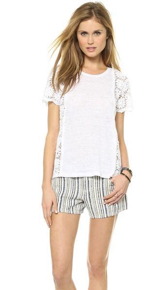 Club Monaco Allegra Lace Top - Pure White