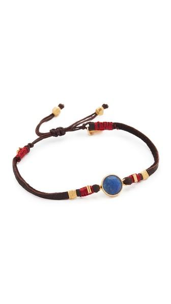 Chan Luu Sapphire Pull Tie Leather Bracelet