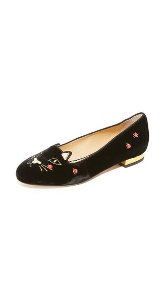 Charlotte Olympia Lucky Kitty Flats