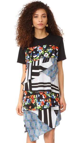 Msgm Mixed Print Dress