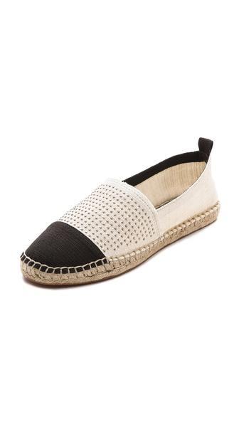 Rebecca Minkoff Gavin Too Captoe Espadrilles - White/black