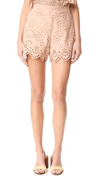 Nightcap X Carisa Rene Eyelet Ruffle Shorts