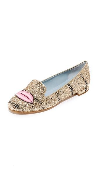 Chiara Ferragni Eye Lips Glitter Flats