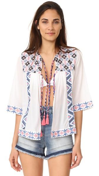 Ondademar Embroidered Open Tunic