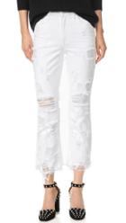Denim X Alexander Wang Grind White Scratch Jeans
