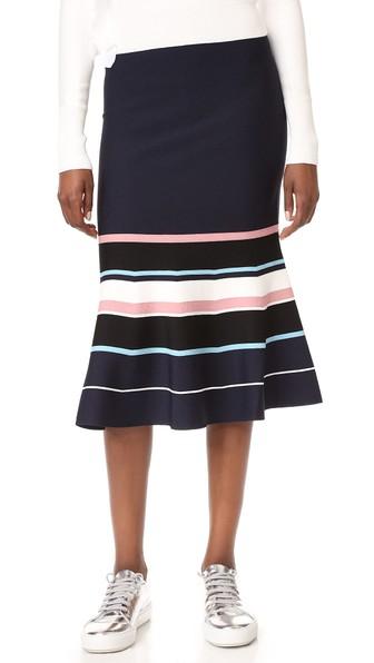 Grey Jason Wu Fit And Flare Skirt
