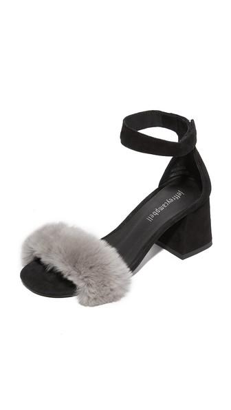 Jeffrey Campbell Fero Fur Sandals