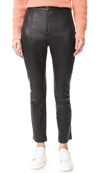 T By Alexander Wang Leather Trousers
