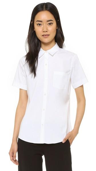 Theory Luxe Uniform Button Down Blouse