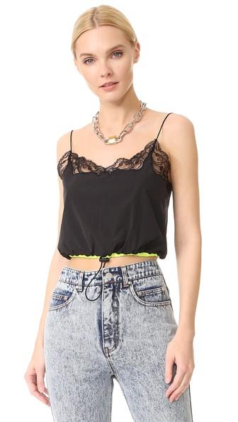 Alexander Wang Crop Camisole With Bungee Hem