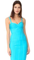 Herve Leger Suma Sleeveless V Neck Top